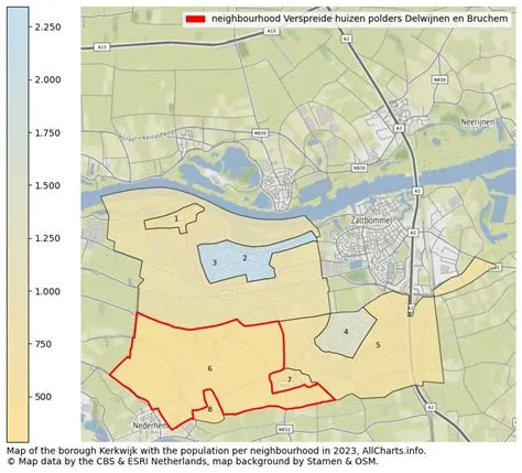 Verspreide huizen polders Gameren en Nieuwaal